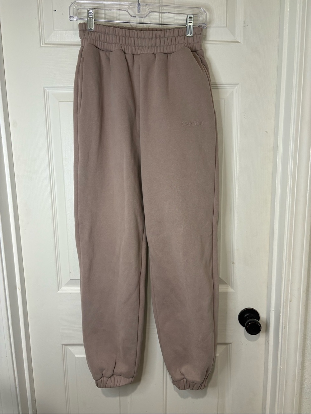Comfrt Men's Cozy Elastic-Waist Joggers in Taupe